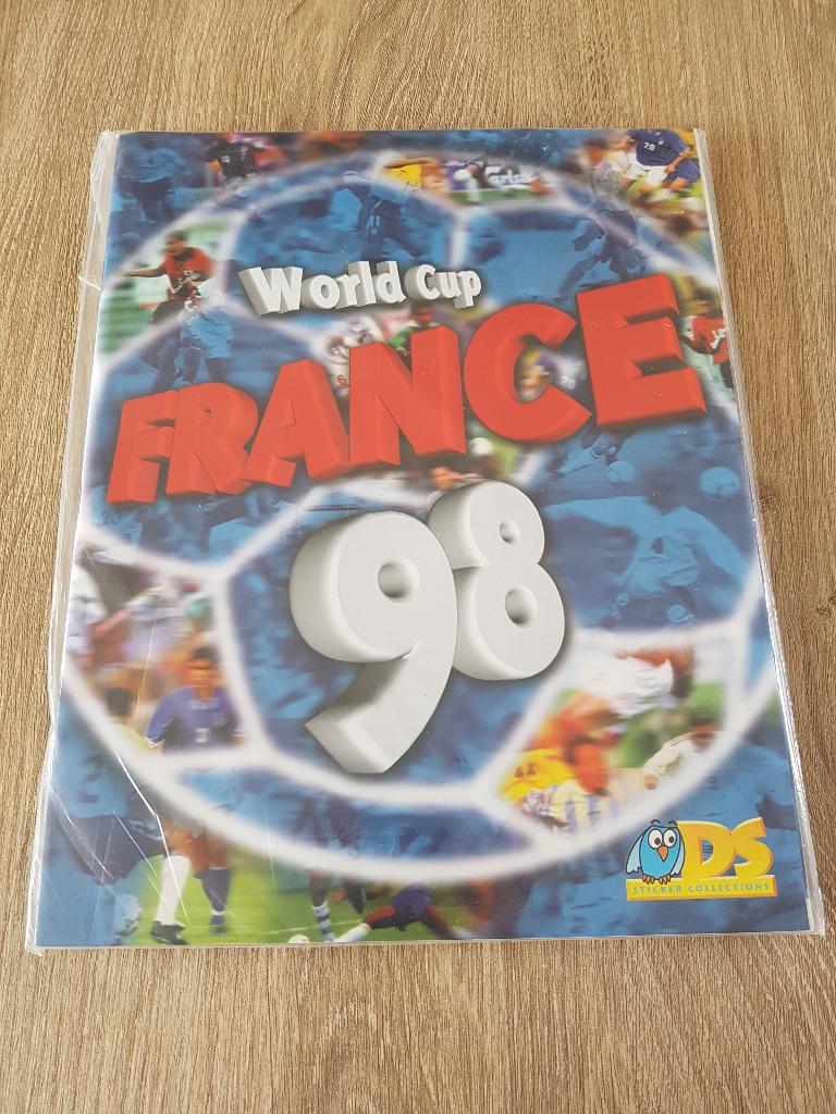 DS World Cup France 98 leeg album, complete set set, 3 packs, Ophalen of Verzenden, Zo goed als nieuw, Buitenlandse clubs, Poster, Plaatje of Sticker