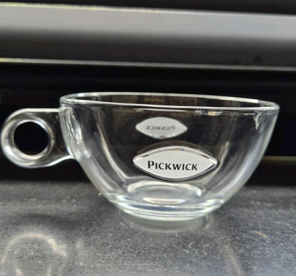 Vintage Pickwick theekop / theeglas, Glas of Glazen, Nieuw, Ophalen of Verzenden, Glas