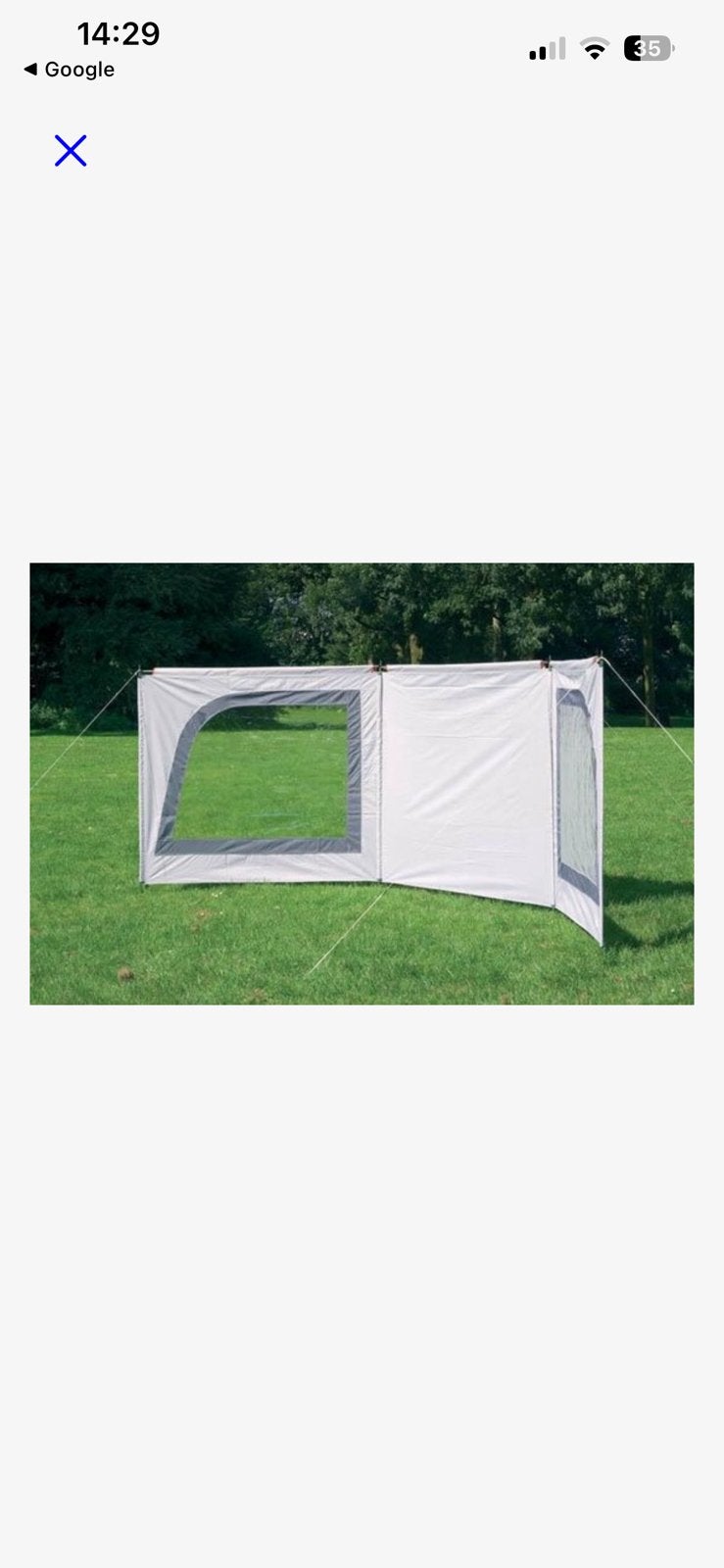 Zgan ERM BaseCamp Fender Stevig windscherm met 2 ‘ramen’, Caravans en Kamperen, Windschermen, Ophalen, Nieuw
