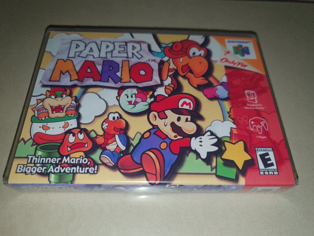 Paper Mario N64 Game Case, Spelcomputers en Games, Avontuur en Actie, Verzenden, 1 speler, Zo goed als nieuw