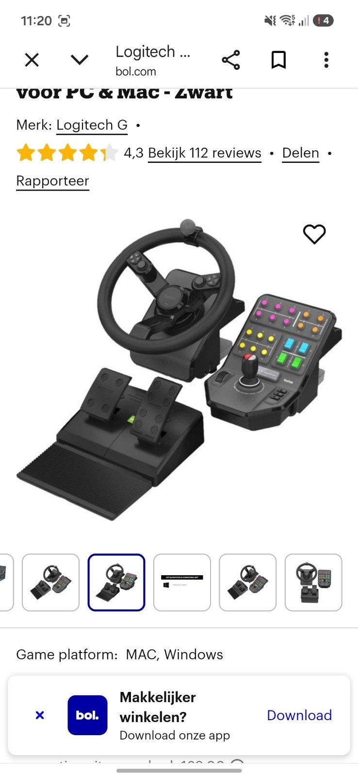 farming stuur! Vandaag ophalen!, Ophalen, Nieuw, Logitech Saitek