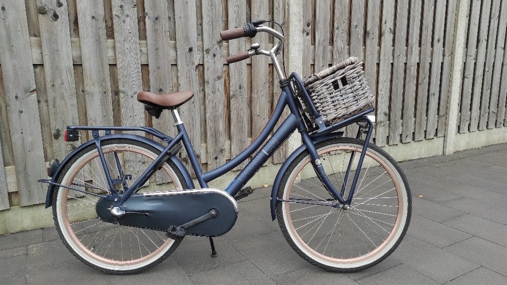 Cortina U4 24" meisjesfiets met mandje, Ophalen, Terugtraprem, Versnellingen, Cortina