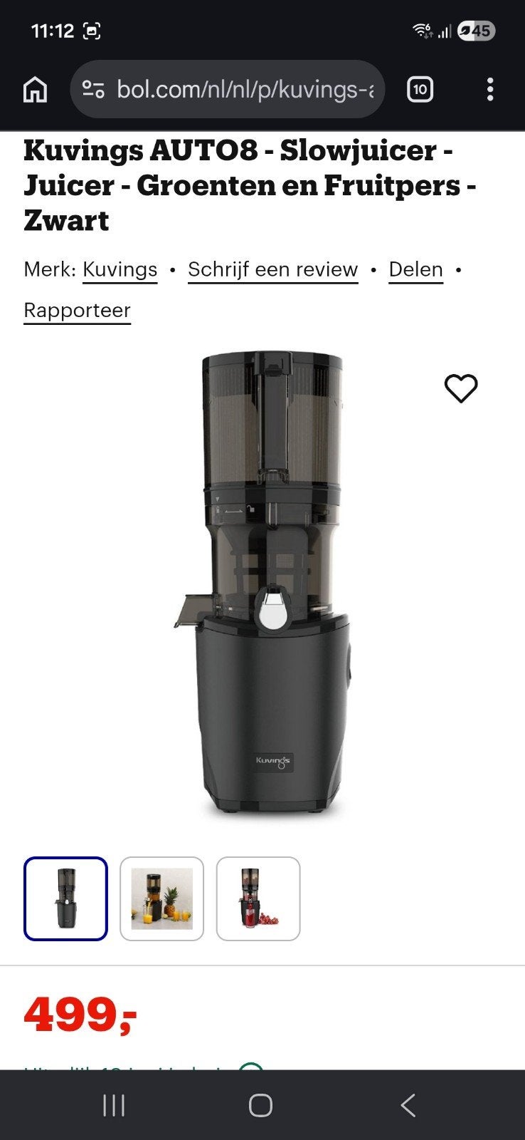 Kuvings slow juicer, Witgoed en Apparatuur, Ophalen, Nieuw