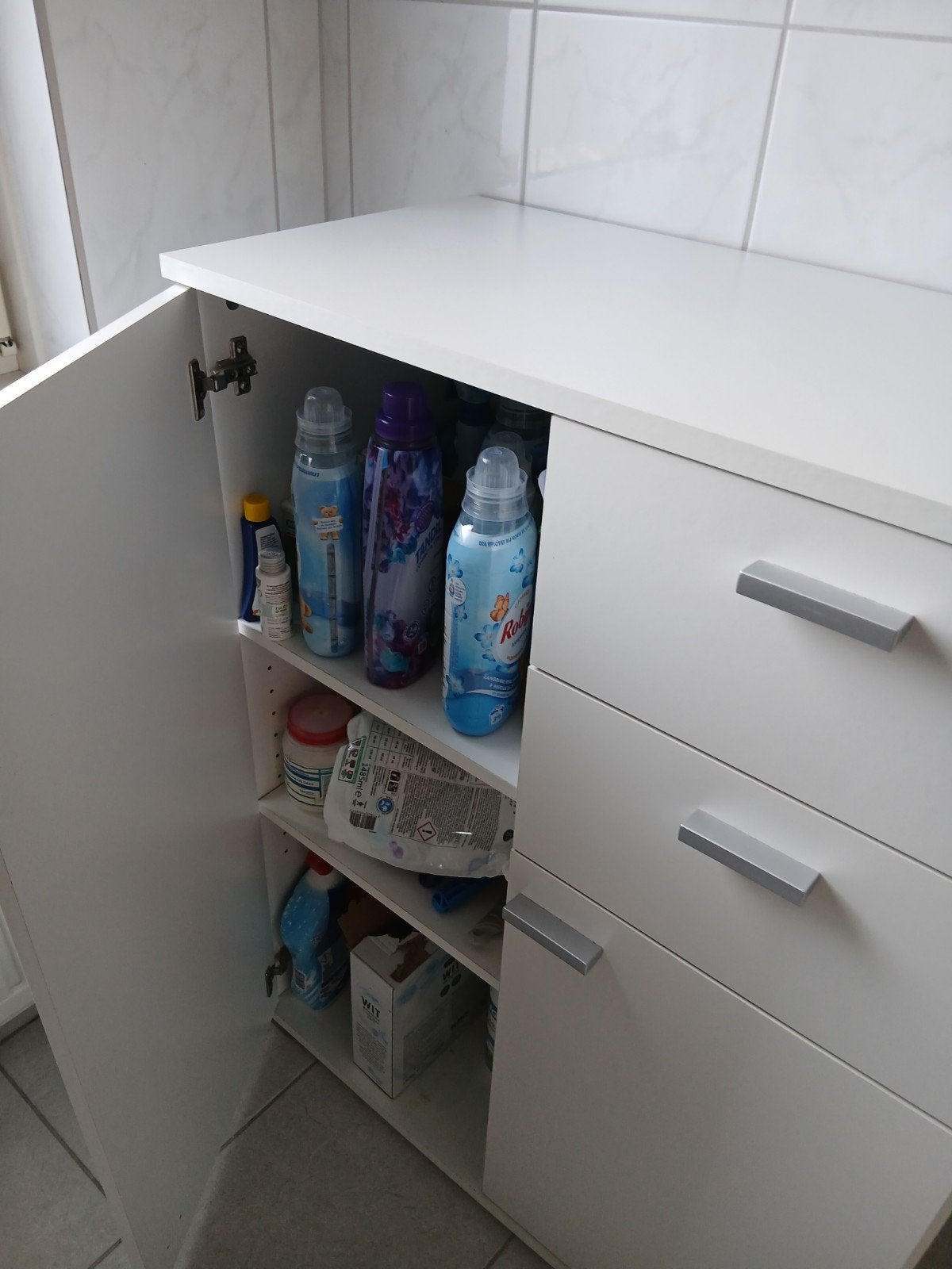 kastje wit badkamer berging, Huis en Inrichting, Ophalen, (Half)hoge kast, Minder dan 50 cm, Minder dan 100 cm