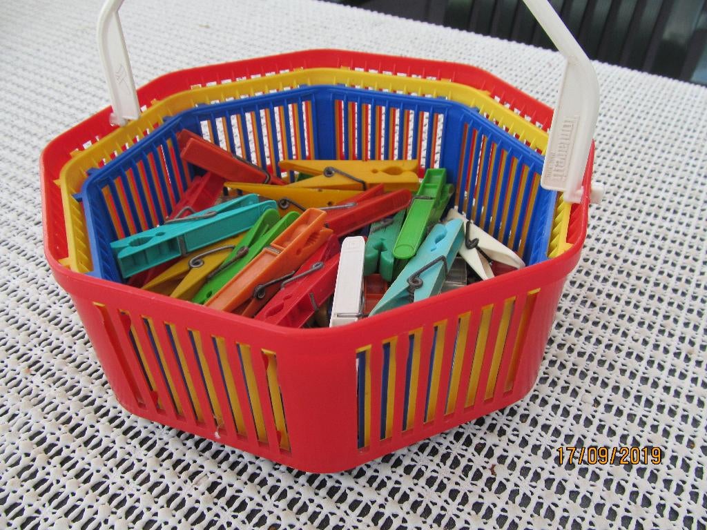 60 Er jaren wasknijper mandje., Antiek en Kunst, Ophalen of Verzenden