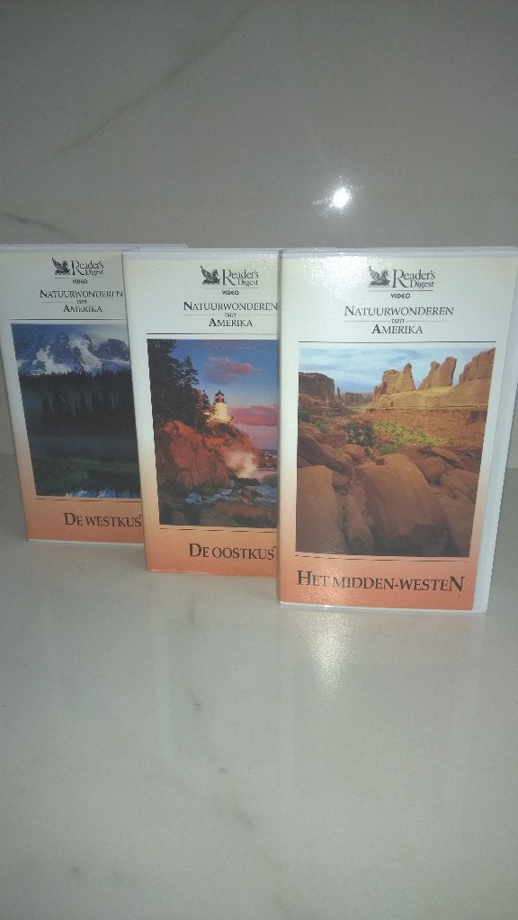 VHS : 3 verschillende natuur wonderen in Amerika, Cd's en Dvd's, Alle leeftijden, Ophalen of Verzenden, Zo goed als nieuw, Documentaire
