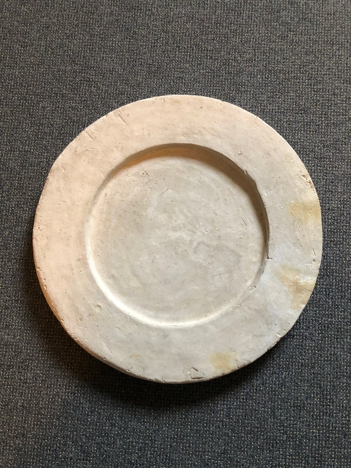 Grote aardewerken  ronde schaal, Ophalen, Rond, Steen of Aardewerk