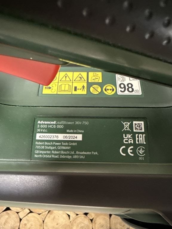 Onbekend Bosch Advanced LeafBlower 36V-750 2024, Gebruikt, Onbekend
