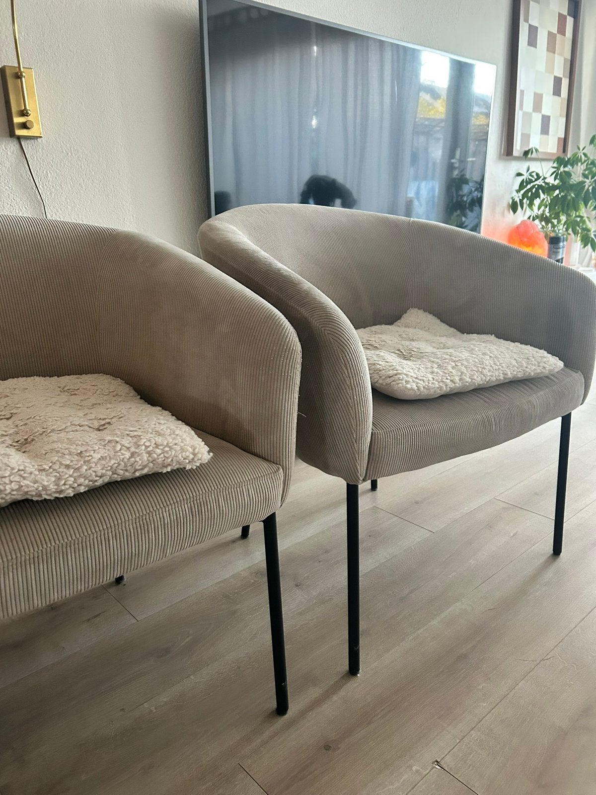 Fauteuil ribstof Nikki 2 x, Ophalen, -, -, 75 tot 100 cm