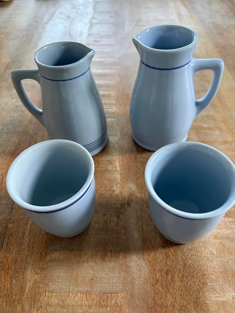 Vintage Lilien Porzellan Austria Kannen en Bekers Set, Ophalen of Verzenden