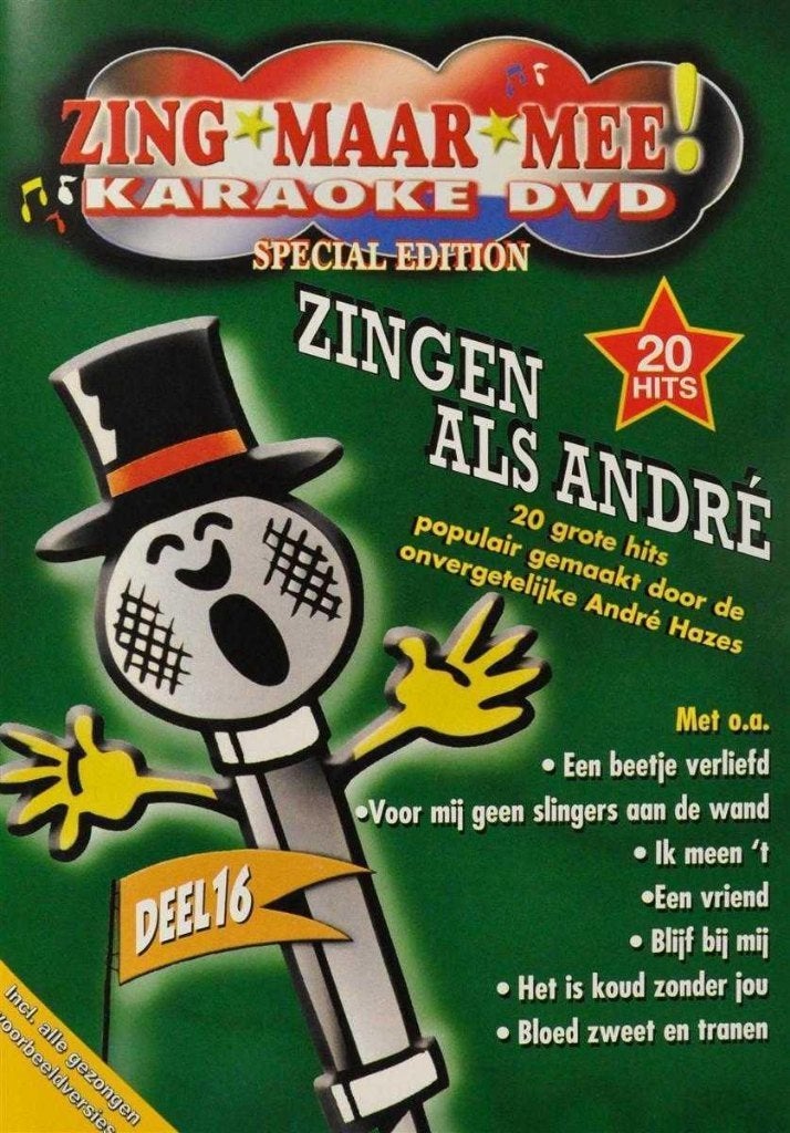 Karaoke DVD "Zing maar mee" deel 16, Karaoke, Alle leeftijden, Zo goed als nieuw, Ophalen of Verzenden