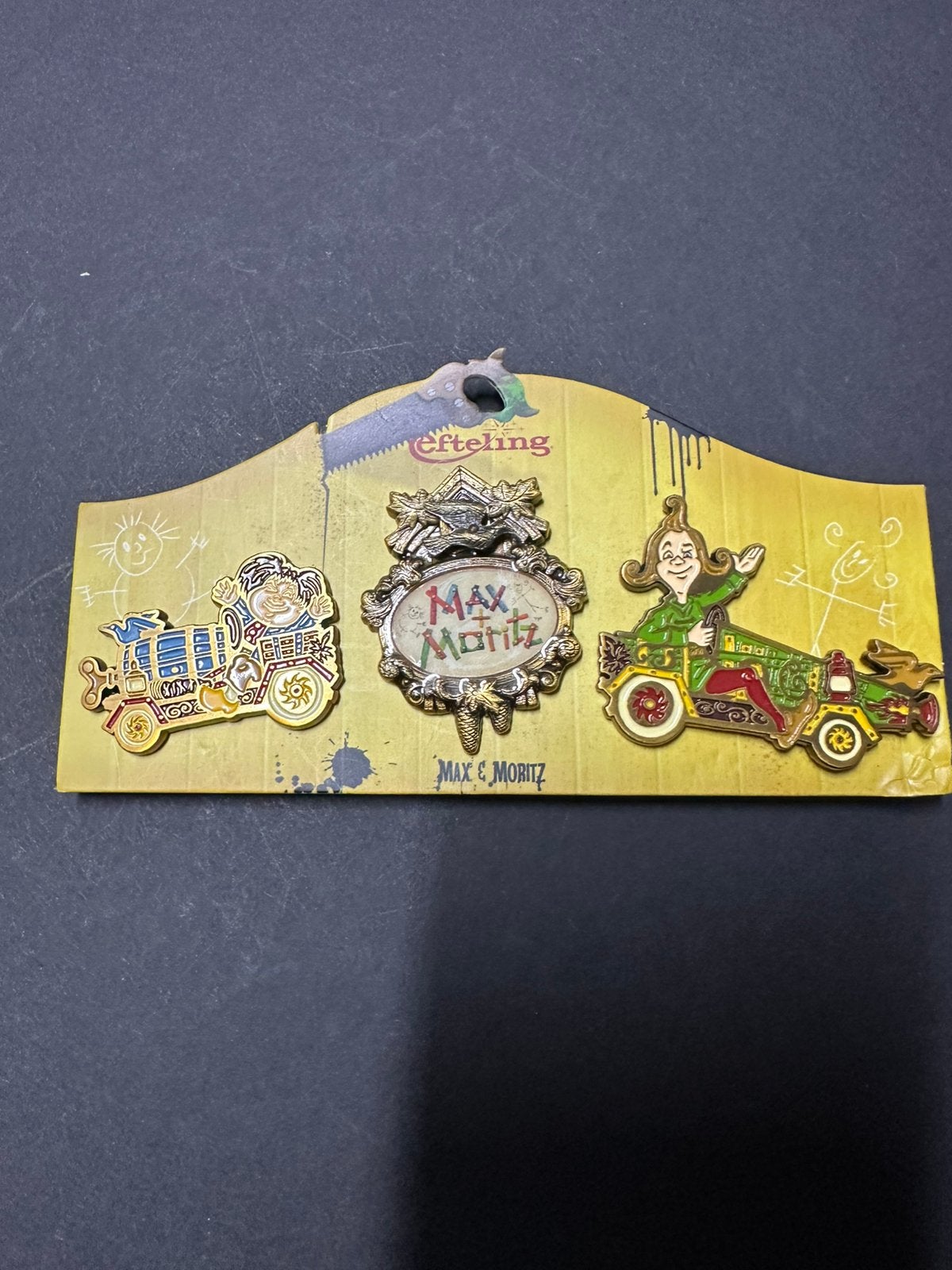 Efteling pin Max en Mortitz, Ophalen of Verzenden, Zo goed als nieuw, Button of Speldje