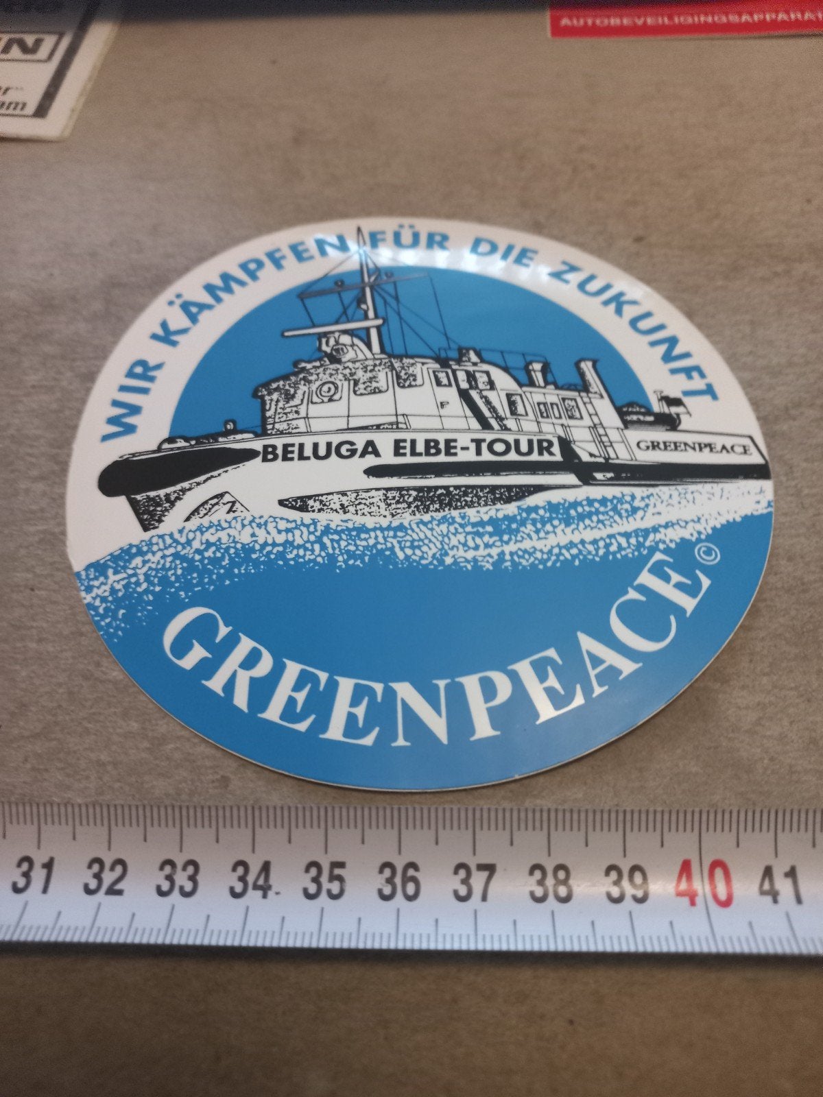 Greenpeace Beluga Elbe-Tour Sticker - Zeldzaam!, Verzamelen, Ophalen of Verzenden, Zo goed als nieuw, Overige typen