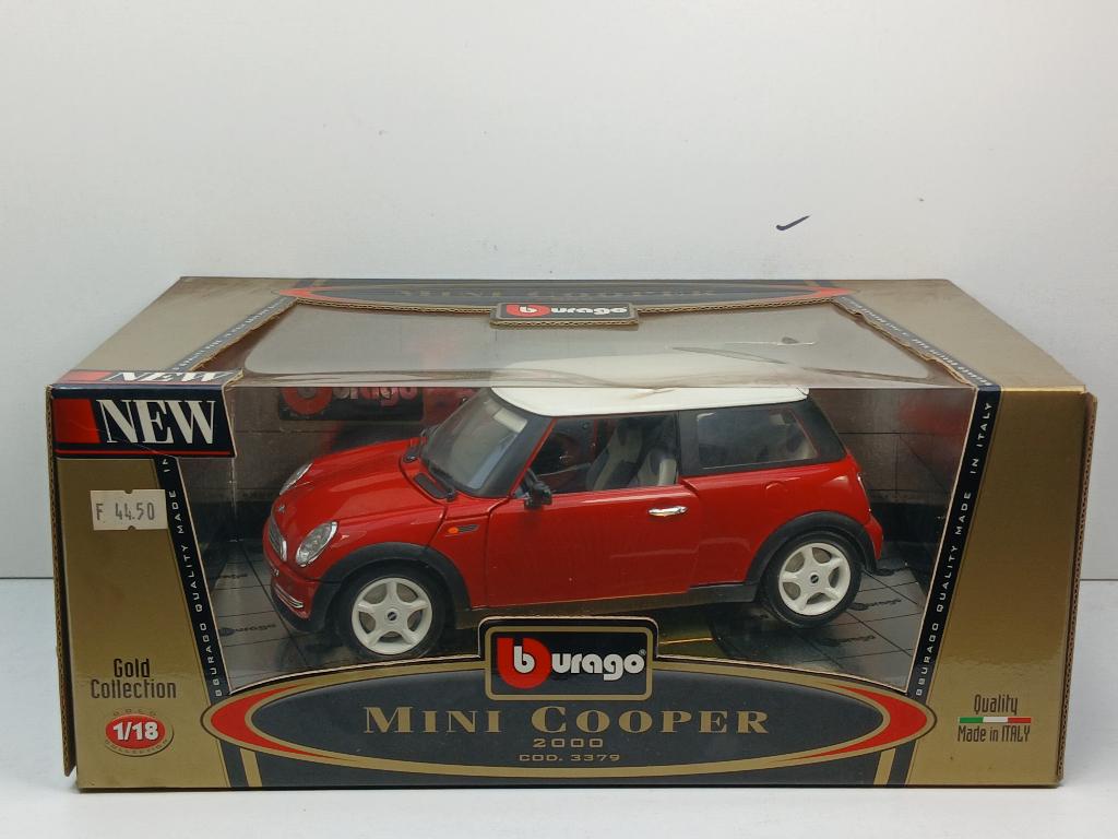 bburago 1/18 mini cooper, Ophalen of Verzenden, Zo goed als nieuw, Bburago
