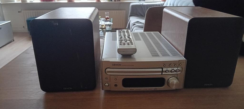 RADIO CD Receiver plus boxen, Ophalen, Gebruikt, Denon, 120 watt of meer