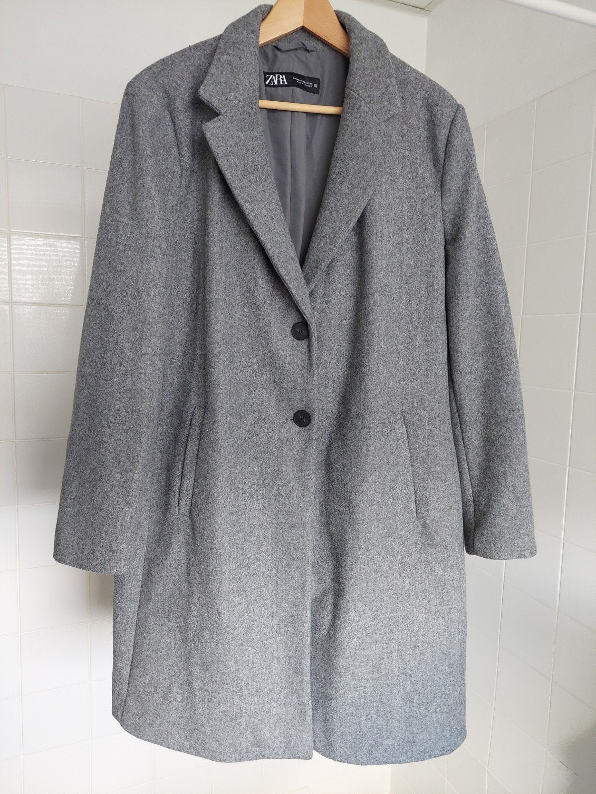 Zara Mantel Lichtgrijs - Maat XXL, Kleding | Dames, Zara, Maat 46/48 (XL) of groter, Ophalen of Verzenden, Zo goed als nieuw