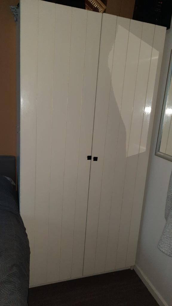 Witte kledingkast, Huis en Inrichting, Kasten | Kledingkasten, Gebruikt, 100 tot 150 cm, 150 tot 200 cm, 50 tot 75 cm