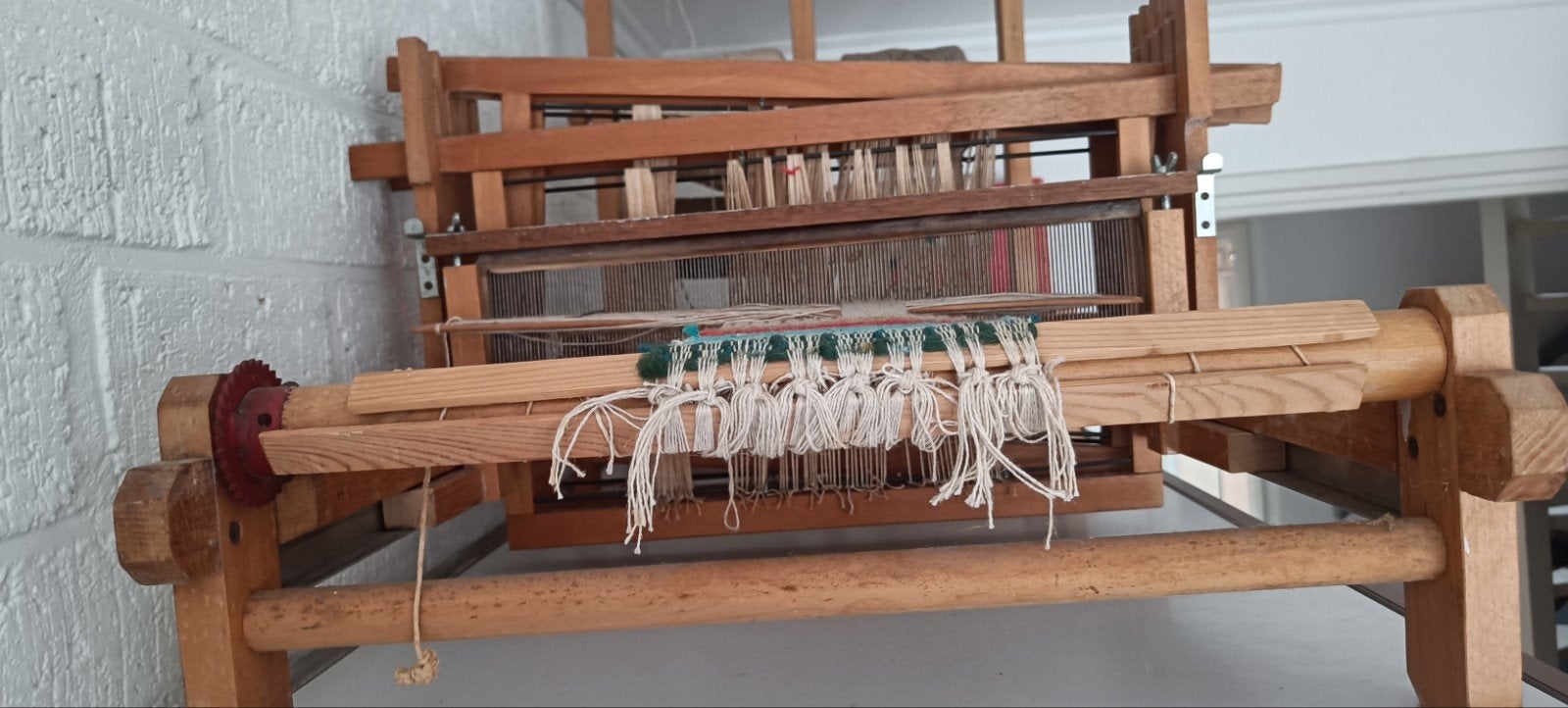Houten weefgetouw - Handwerk en hobby, Ophalen, Gebruikt, Overige typen