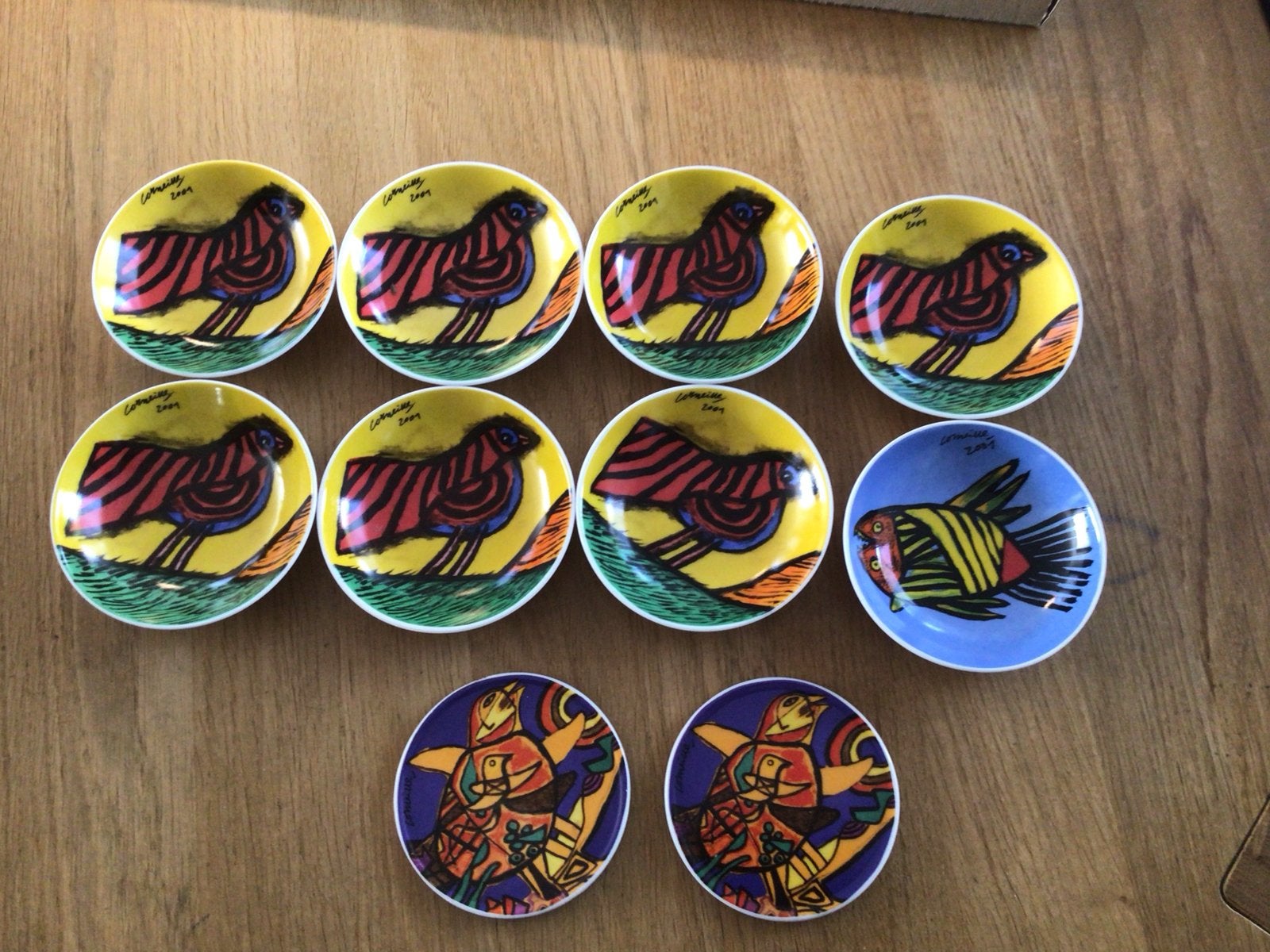Corneille schaaltjes/bordjes 2001 - set van 8 stuks, Ophalen of Verzenden