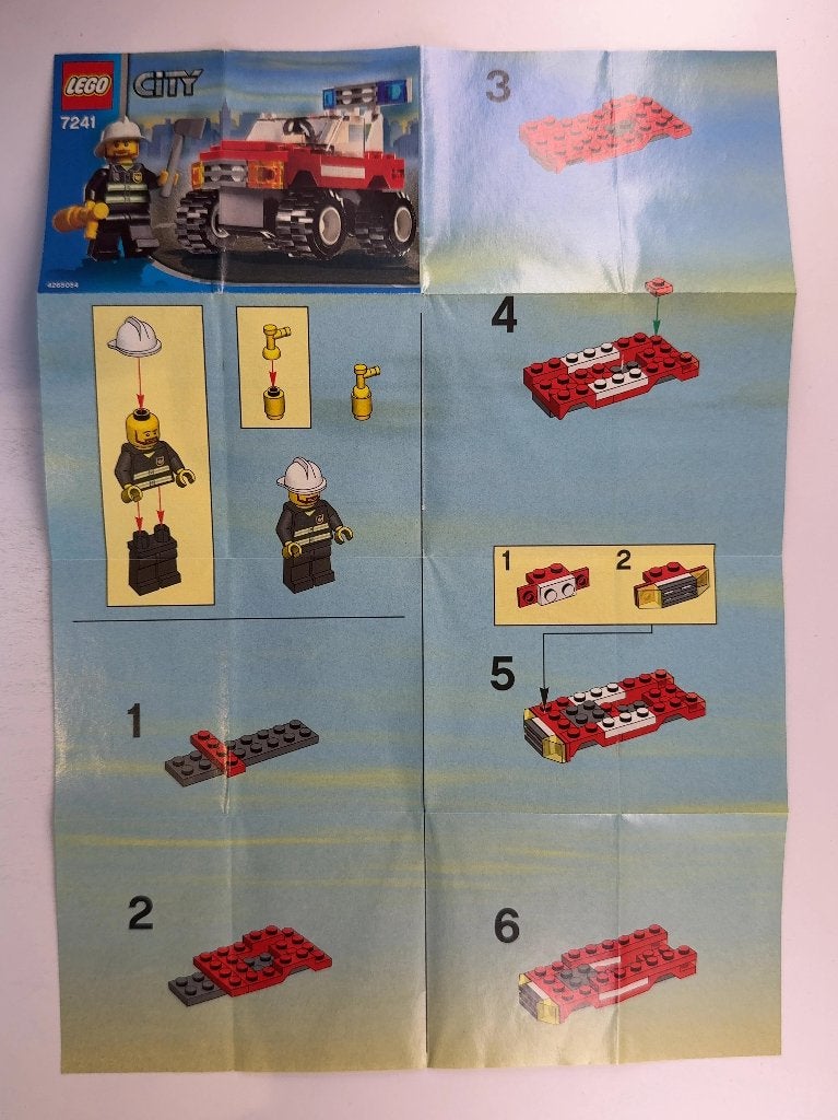 LEGO City 7241 (Instructions) for Set 7241 Fire Car, City, Lego, Overige typen, Nieuw