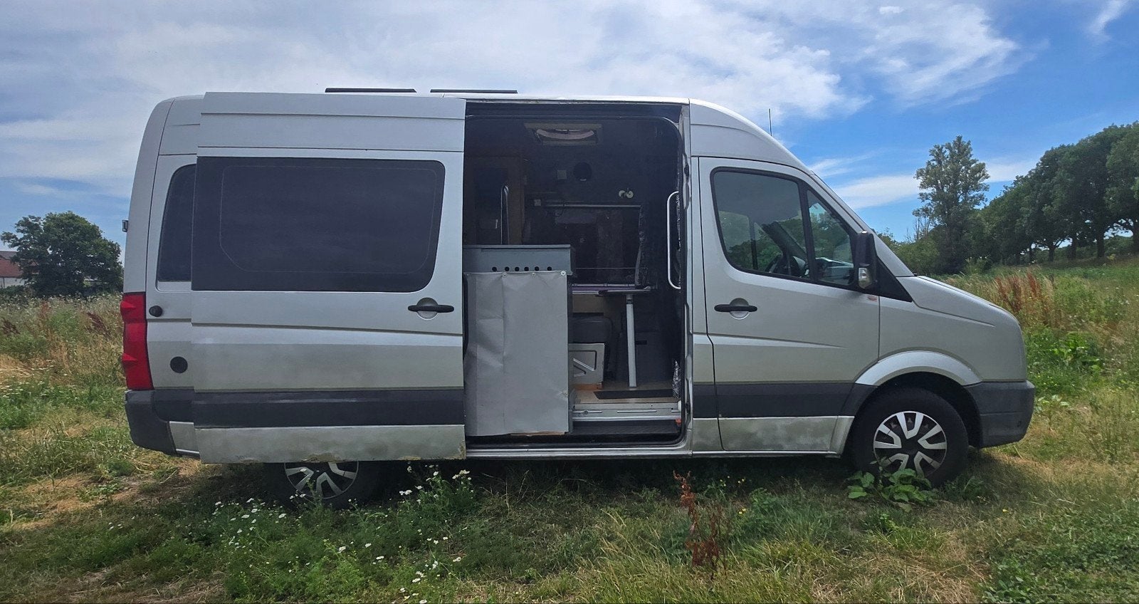 Volkswagen Crafter Buscamper, Caravans en Kamperen, Automaat, Buscamper of Camperbus, Tot en met 2, Diesel