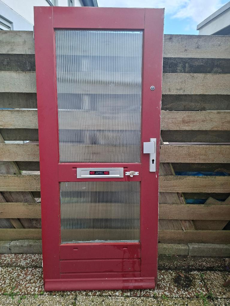 Voordeur, Doe-het-zelf en Verbouw, Deuren en Horren, Ophalen, Gebruikt, 80 tot 100 cm, Buitendeur