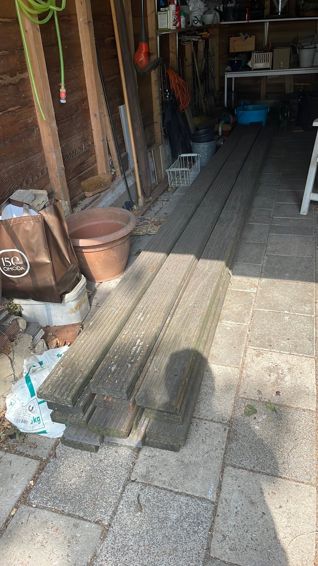 Azobe brugdelen, Ophalen of Verzenden, Zo goed als nieuw, Hout