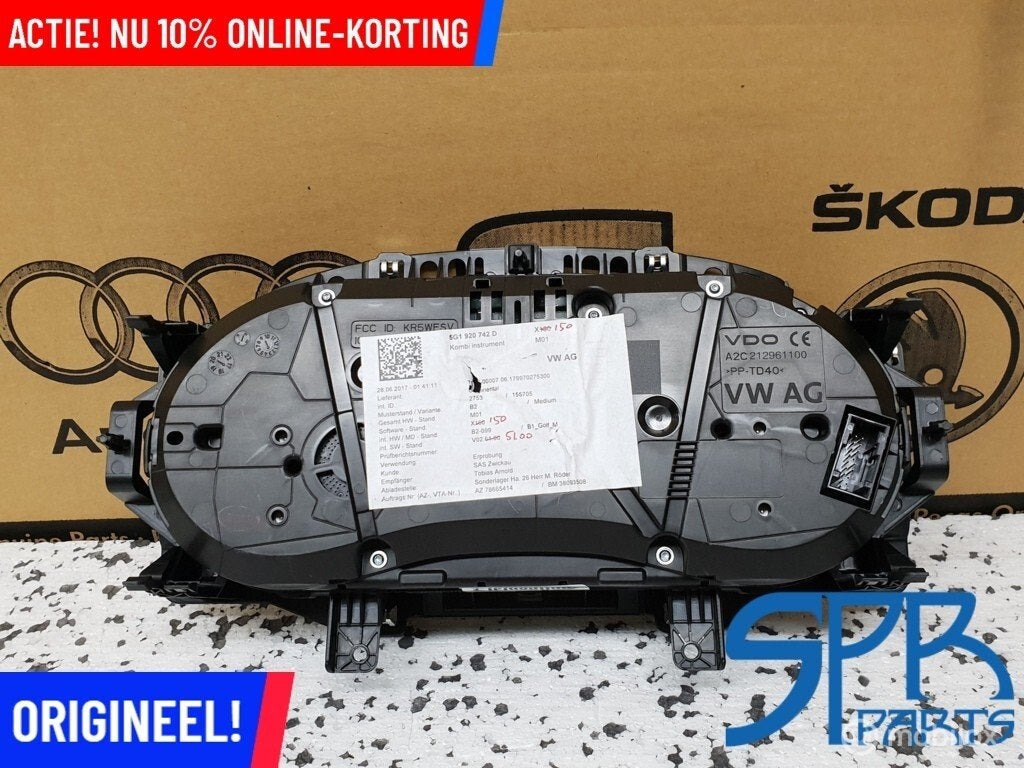 Kilometerteller Golf 7 TSI CNG BENZINE 5G1920742D KM TELLER, Gebruikt, Volkswagen, Ophalen of Verzenden, Volkswagen