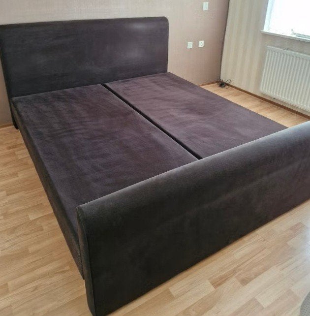 boxspring, Ophalen, Gebruikt, Bruin, Tweepersoons
