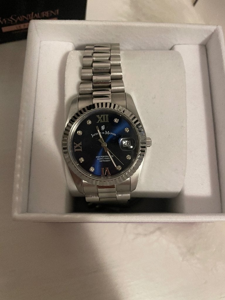 Dames horloge Jacques du Manoir, Sieraden, Tassen en Uiterlijk, Horloges | Dames, Overige merken, Staal, Staal, Polshorloge