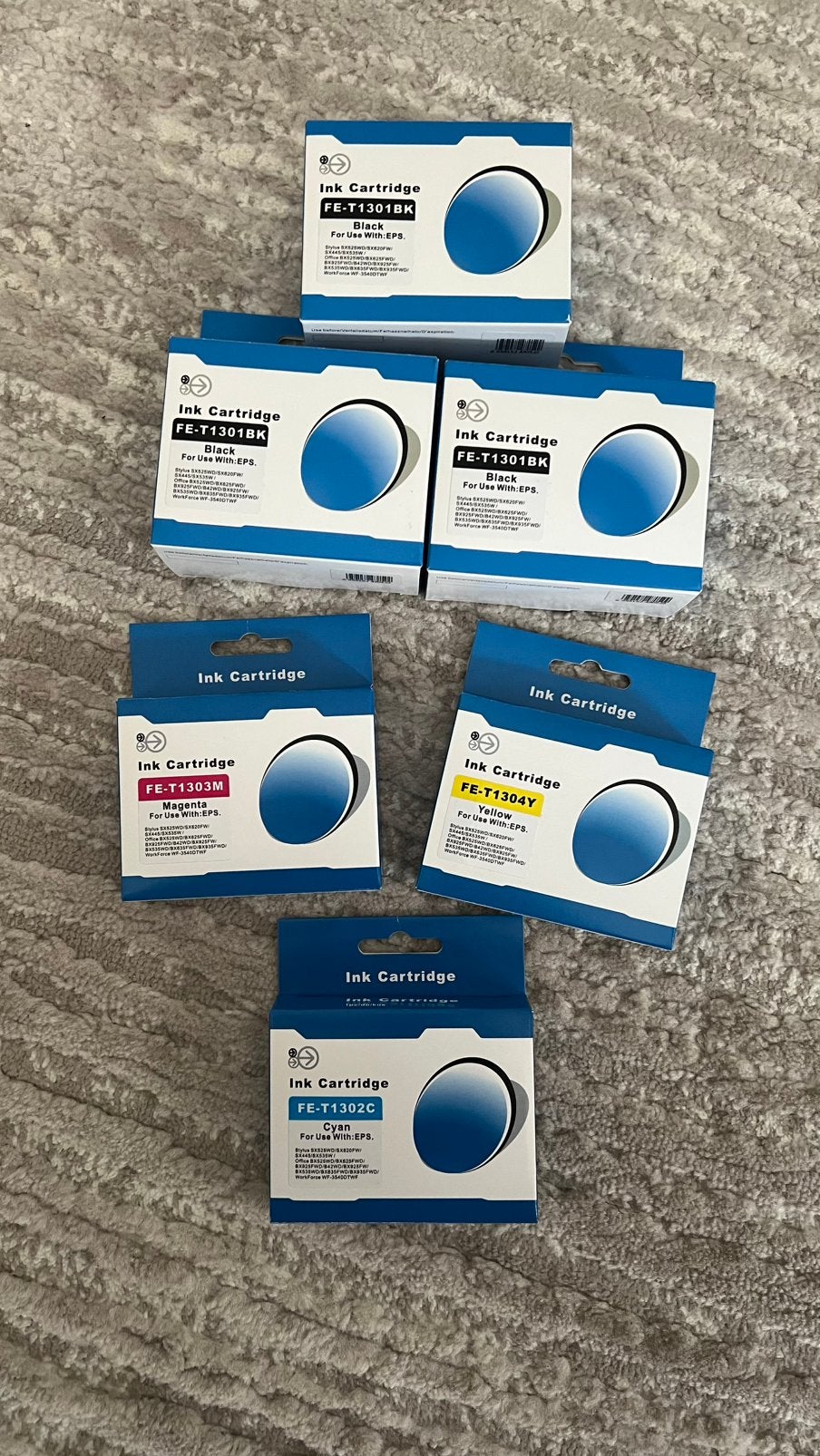 3 zwarte XL en 3 color cartridges comp met Epson printer, Verzenden, Nieuw