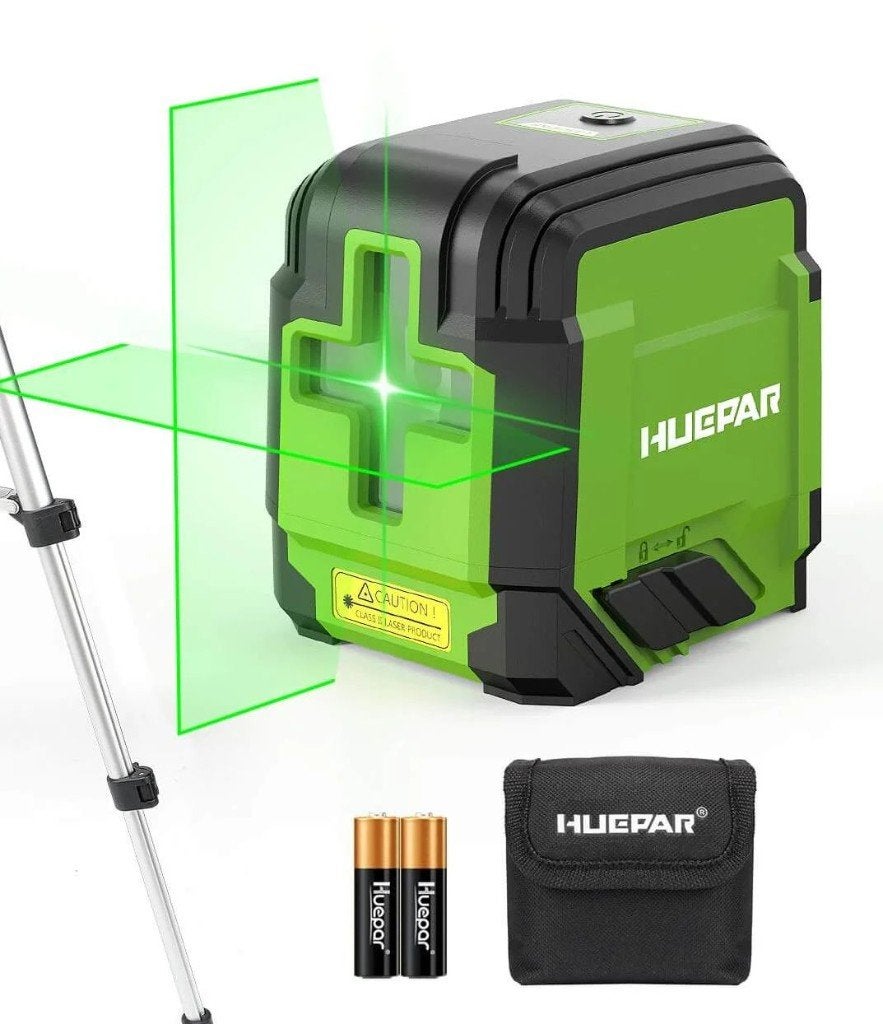 2 stuks Huepar GK011DG groene kruislijnlaser – nieuw, Ophalen of Verzenden, Nieuw, Afstand