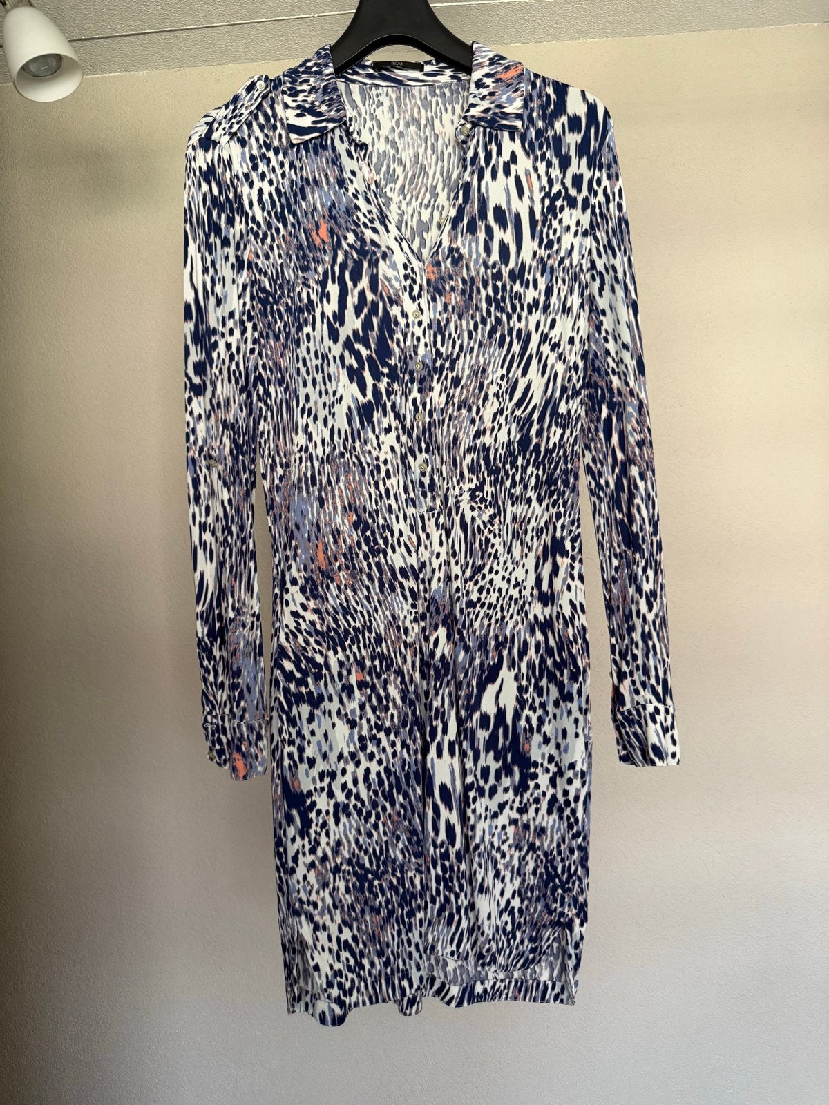 BOSS Jurk travelstof M/L, Kleding | Dames, Jurken, Maat 38/40 (M), Blauw, Ophalen of Verzenden, Zo goed als nieuw