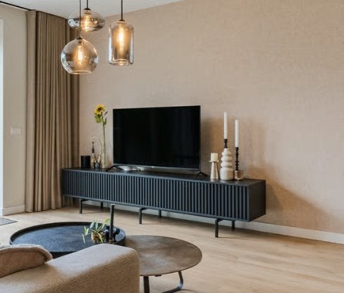 Tv meubel spider 260cm zwart, Ophalen, Zo goed als nieuw, 200 cm of meer, Minder dan 100 cm
