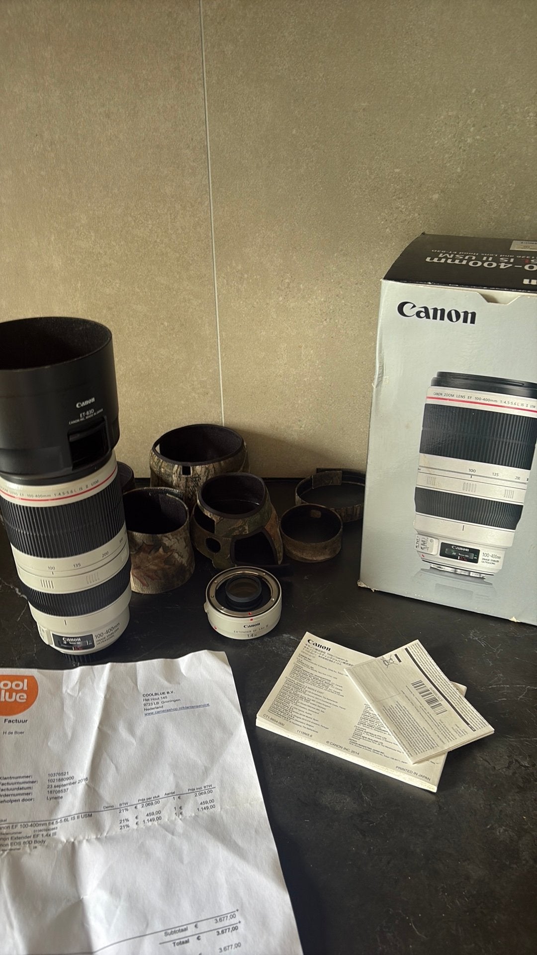 Canon 100-400 1:4.5-5.6 IS II USM, 150 liter of meer, Ophalen of Verzenden, Zo goed als nieuw