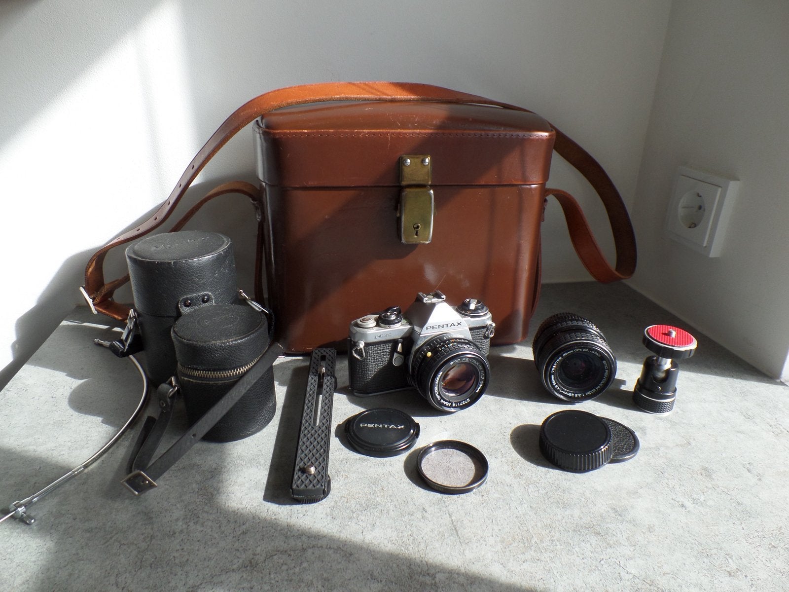 Pentax ME met 2 lenzen van Pentax, Ophalen of Verzenden, Gebruikt, Spiegelreflex, Pentax