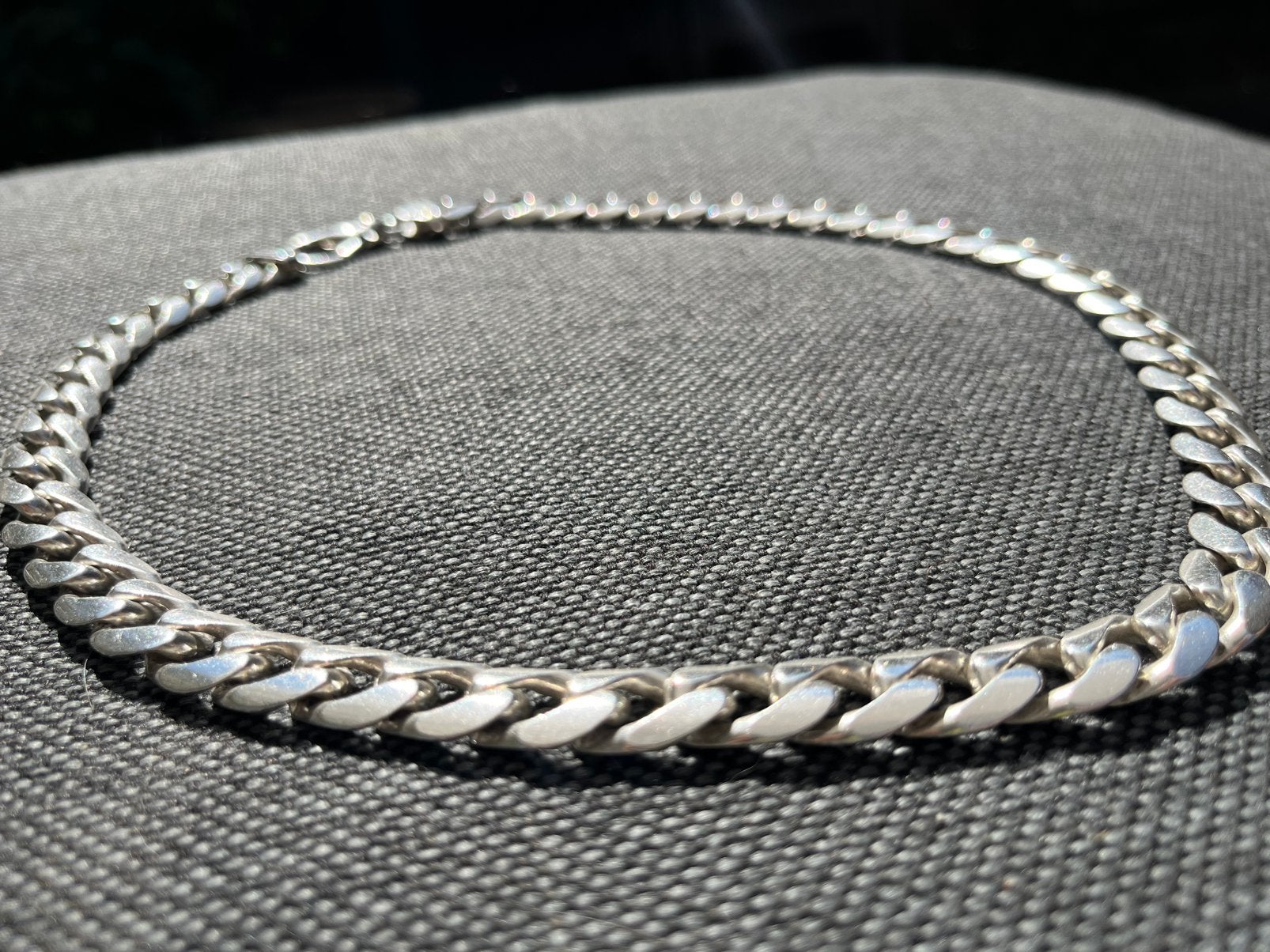 Zilveren ketting met Miami Cuban link schakel 12,5mm / 60cm, Ophalen of Verzenden, Zo goed als nieuw, Zilver