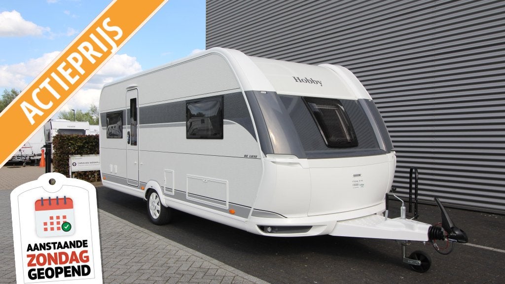 Hobby De Luxe 540 UL ACTIEPRIJS, Caravans en Kamperen, Reservewiel, Rondzit, Hobby, Bedrijf