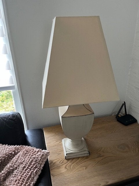 lamp, Huis en Inrichting, Met kap, E27 (groot), Zo goed als nieuw, Steen/keramiek