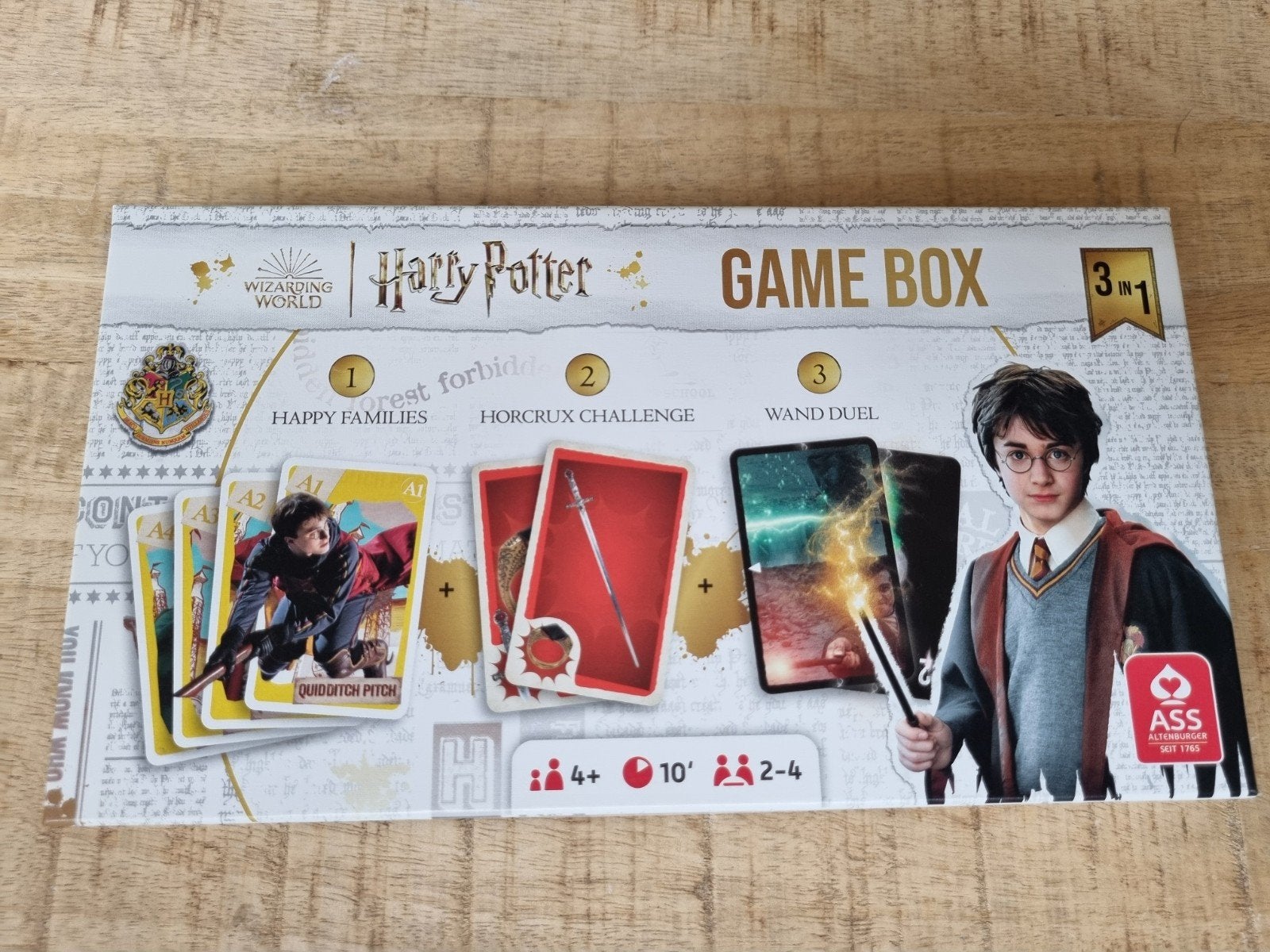 Harry Potter Game Box 3-in-1: Families, Horcrux, Wand Duel, Een of twee spelers, Ophalen, Zo goed als nieuw, ASS Altenburger