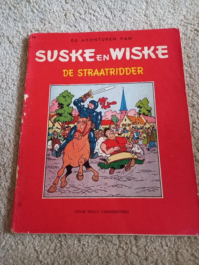 Suske en Wiske RH, NL ongekleurd2 - De straatridder 5e druk, Gelezen, Willy van der Steen., Eén stripboek, Ophalen of Verzenden
