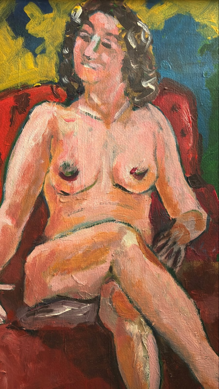 Ineka Croon - Olieverf op hardboard - Naakt, Antiek en Kunst, Kunst | Schilderijen | Modern, Ophalen, Figuren, Hout, Handgeschilderd