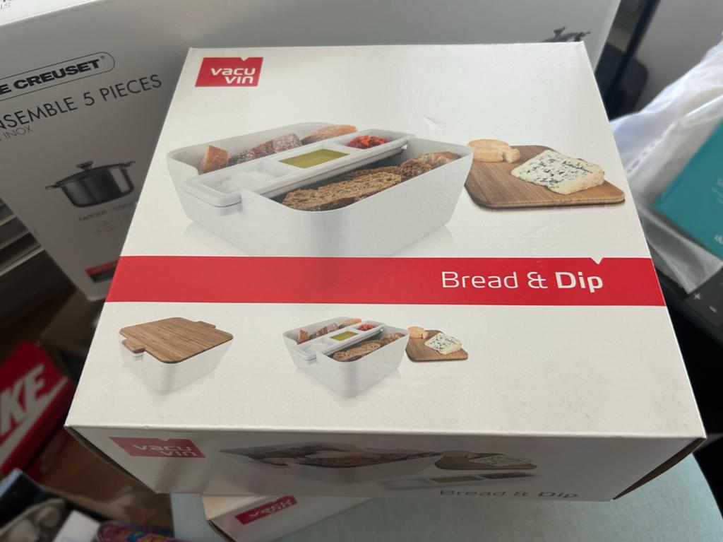 Vacu Vin Brood & Dip Set, Gebruikt, Snij-/serveerplank, Ophalen of Verzenden, Meerkleurig