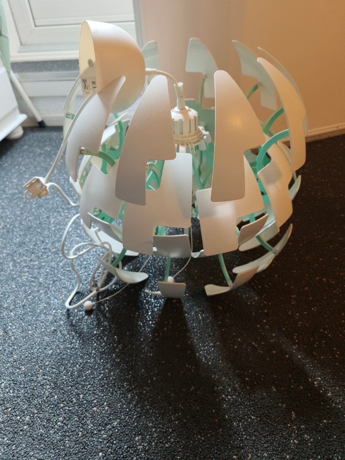 Ikea Maskros hanglamp - Witte bloem design, Ophalen, Gebruikt, Modern, Speels, Bloem, E27 (groot)