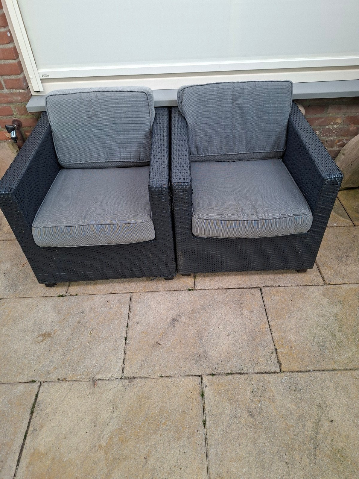 lounge stoelen, Kunststof, Gebruikt, Loungeset, Stoel