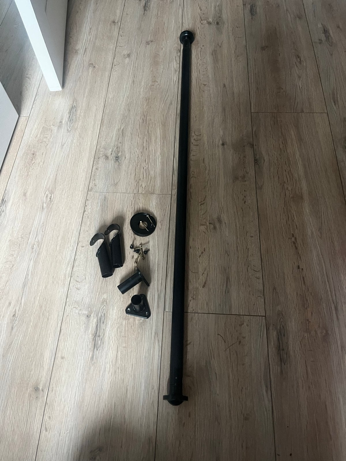 IKEA Gordijnroede Zwart 120-210 cm, Inclusief montageonderdelen, Zwart, Metaal, Ophalen of Verzenden
