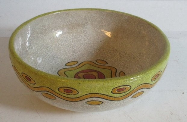 art deco geometrische fruitschaal Boch Keramis Catteau 157, Ophalen of Verzenden