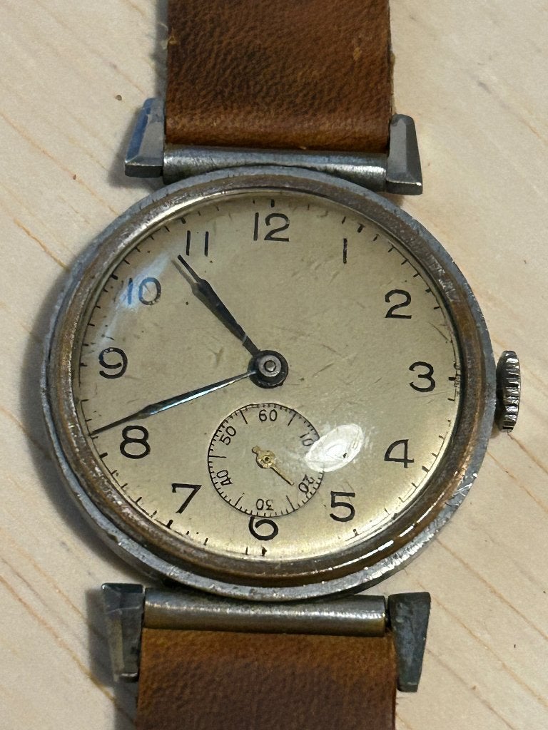 Vintage horloge in loopgravenstijl (trench watch), Overige merken, Staal, Met bandje, Polshorloge