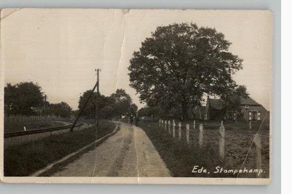 Ede Stompekamp  FOTOKAART +Spoorlijn st 1935 zie info, Verzenden, 1920 tot 1940, Gelopen, Gelderland