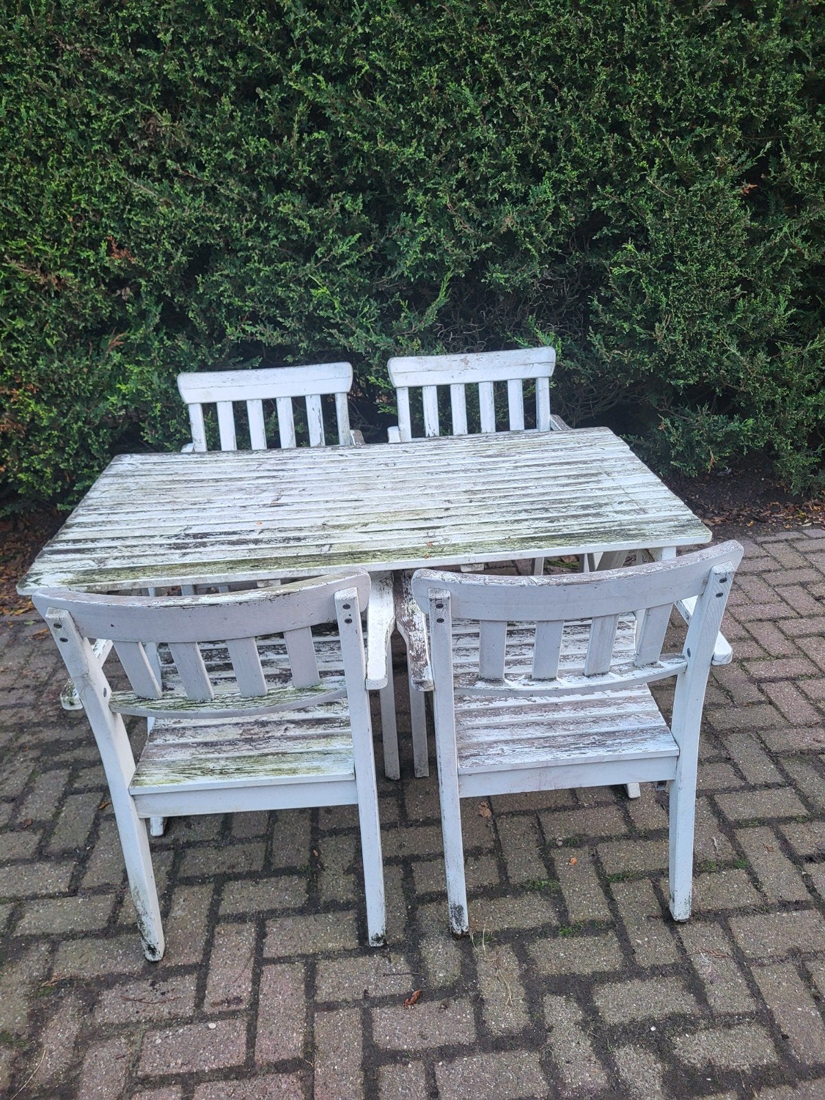 5 delige houten tuinset, Ophalen, Gebruikt, Hout